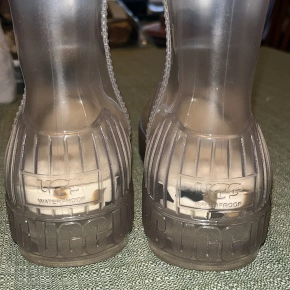 UGG Drizlita Clear Waterproof Womens Rain Boot w Sheepskin Insole sz 6 NWOT - Picture 7 of 15